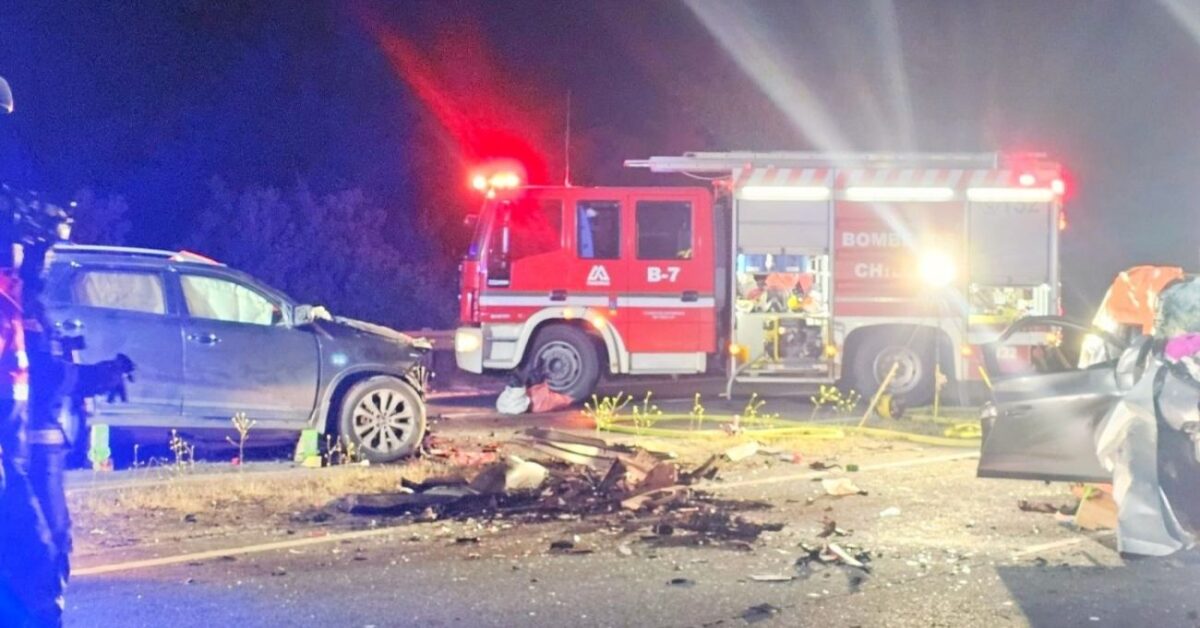 Trágico accidente de tránsito deja cinco fallecidos y cuatro personas heridas en la Ruta del Itata