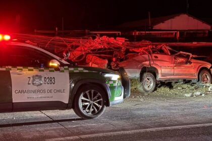 Asaltante en grave estado tras choque de auto robado en San Bernardo