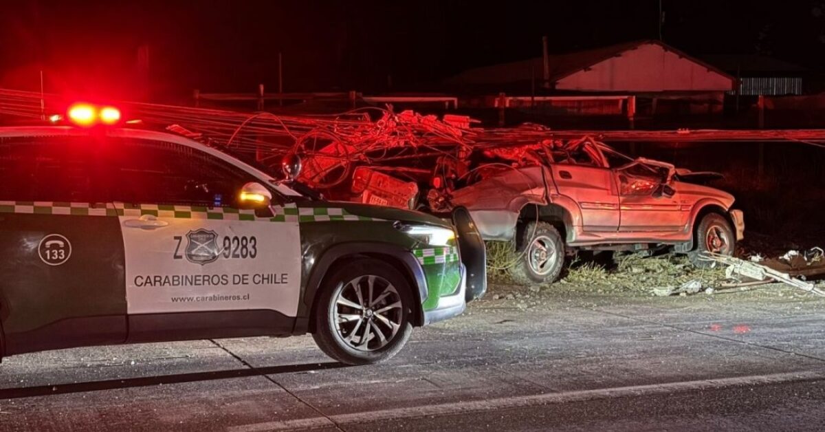 Asaltante en grave estado tras choque de auto robado en San Bernardo