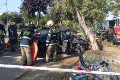 Tres heridos en grave accidente de tránsito en Estación Central