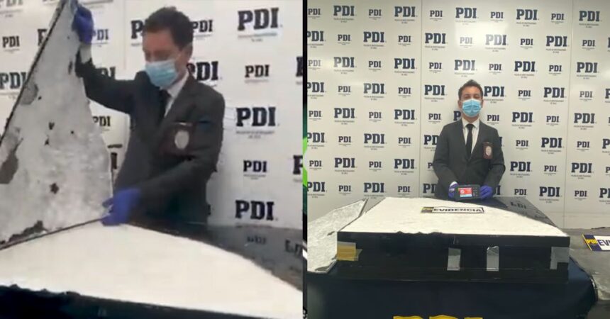 PDI incauta 102 kilos de metanfetamina ocultos en maquinaria industrial proveniente de México