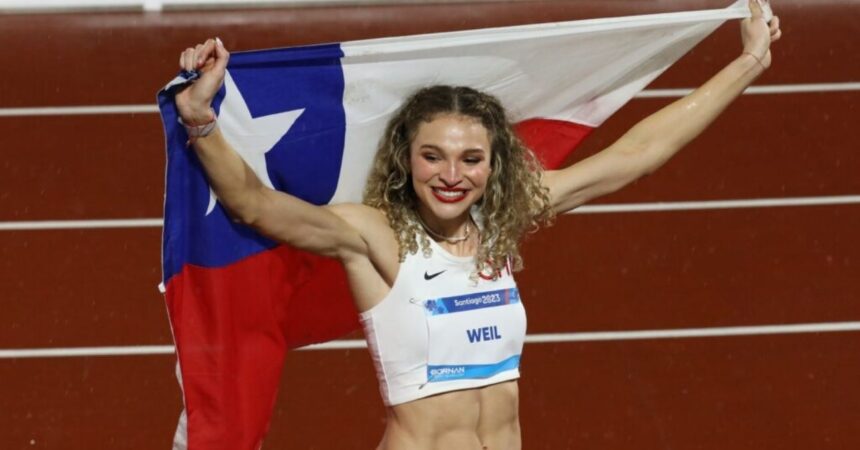Martina Weil bate récord nacional en 400 metros bajo techo y avanza en su carrera universitaria