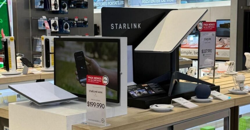 Starlink Mini llega a Chile con venta exclusiva en Falabella