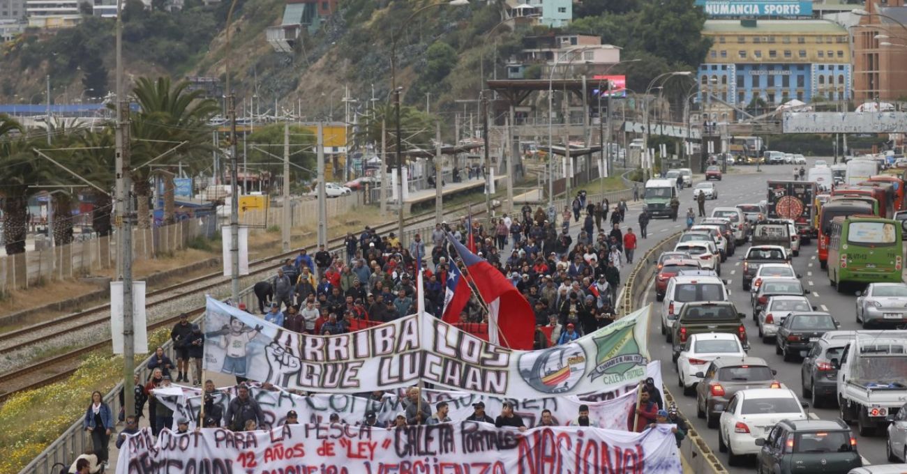 Pescadores de Valparaíso protestan por desigualdad en cuotas de pesca