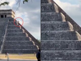 Alemán sube a Chichén Itzá: Un incidente que desata caos y enojo