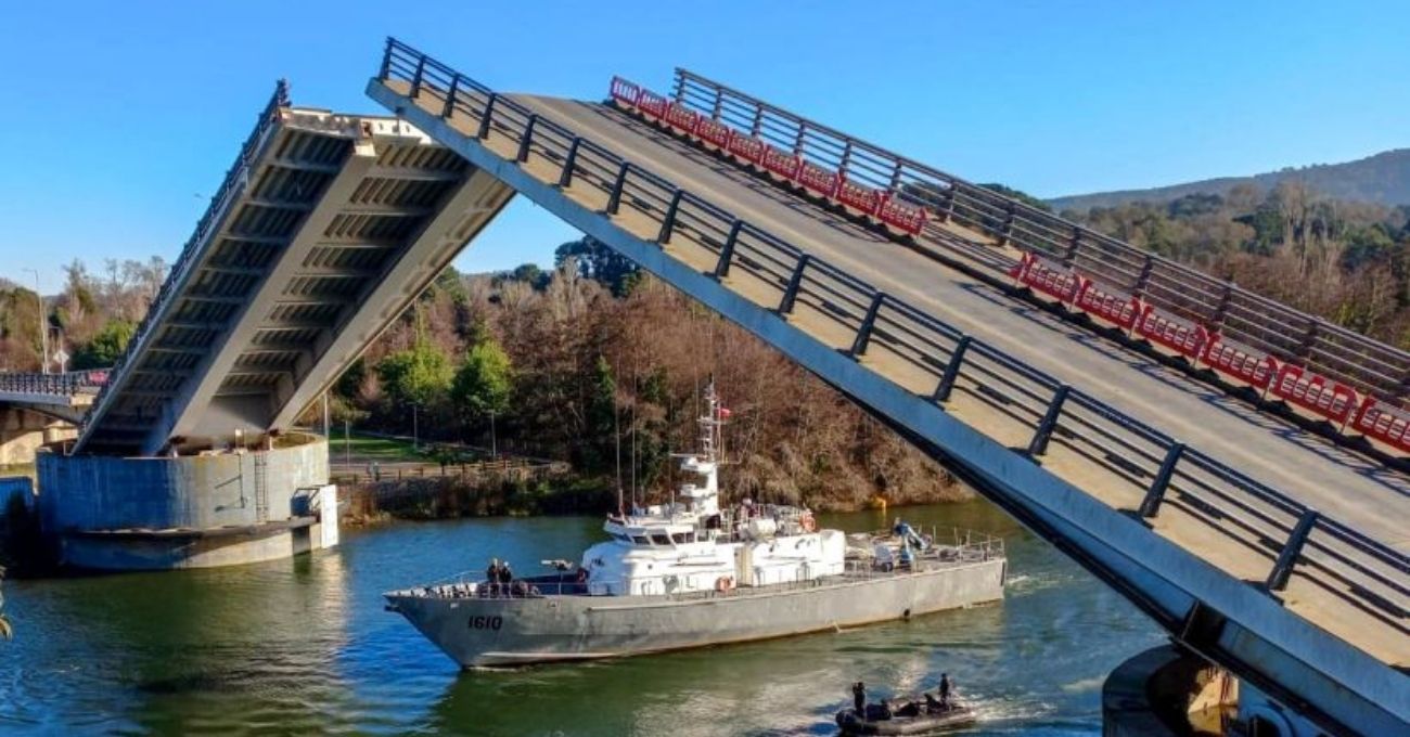 Valdivia: MOP Confirma Aumento del Ángulo de Apertura del Puente Cau Cau para Este Año