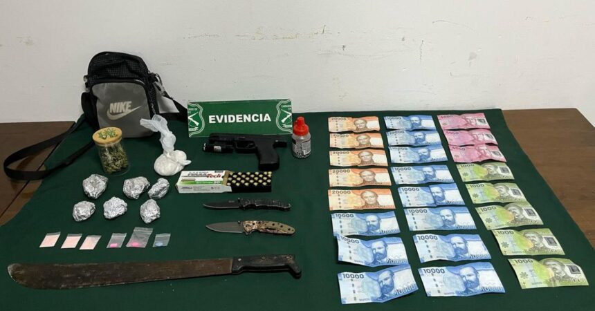 Detenido en Talca por porte ilegal de armas durante patrullaje preventivo