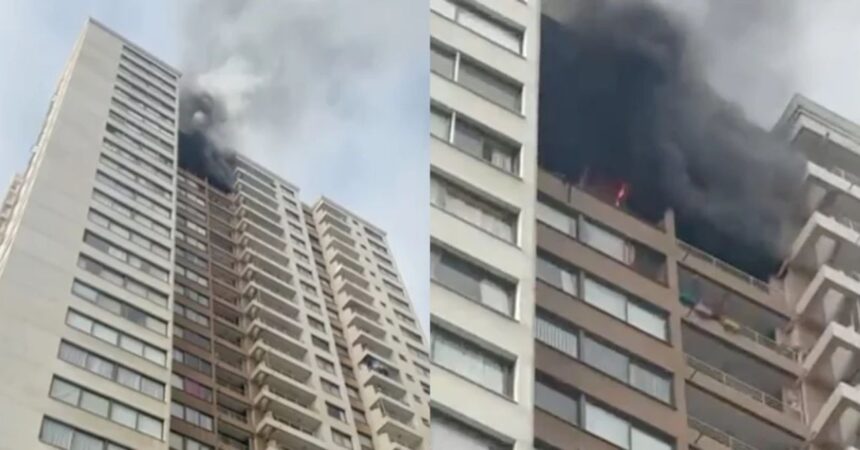 Incendio en edificio de Valparaíso obliga evacuación de tres pisos