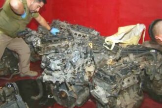 Encuentran 40 patentes falsificadas y 30 motores en vivienda de San Bernardo durante búsqueda de camioneta robada
