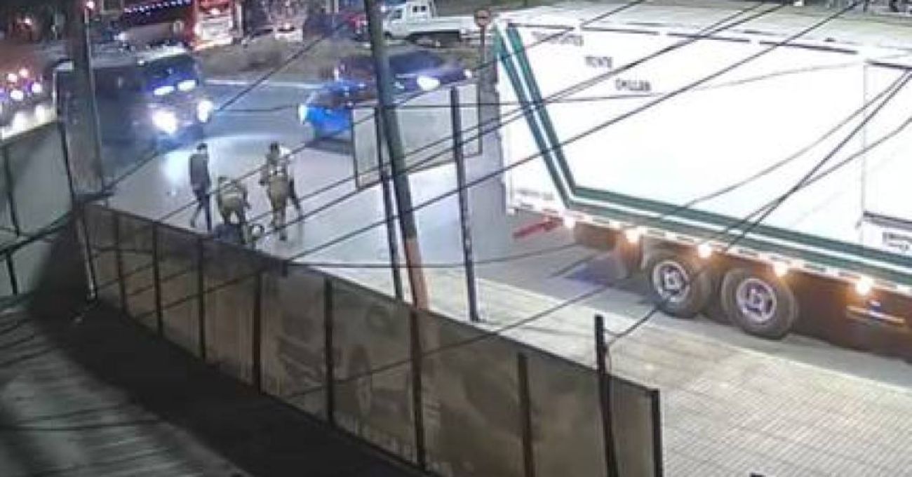 Carabinero de franco balea a delincuente tras robo de camión en Cerrillos: sujeto está en riesgo vital