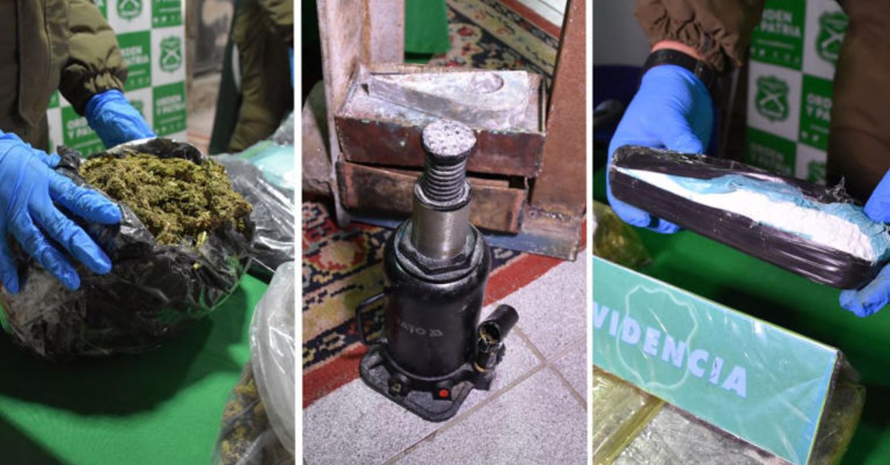 Incautación histórica en Aysén: desmantelan laboratorio y decomisan drogas valuadas en $475 millones
