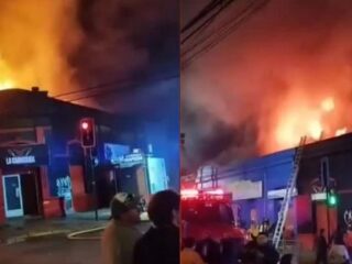 Incendio en Victoria: 14 locales afectados y 2 personas lesionadas