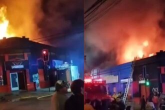 Incendio en Victoria: 14 locales afectados y 2 personas lesionadas