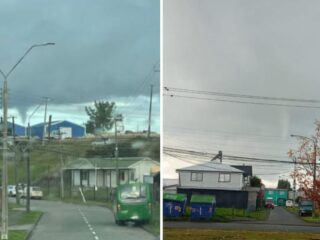 Fenómeno climático en Puerto Montt y Puerto Varas: nube embudo genera debate