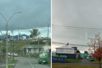 Fenómeno climático en Puerto Montt y Puerto Varas: nube embudo genera debate