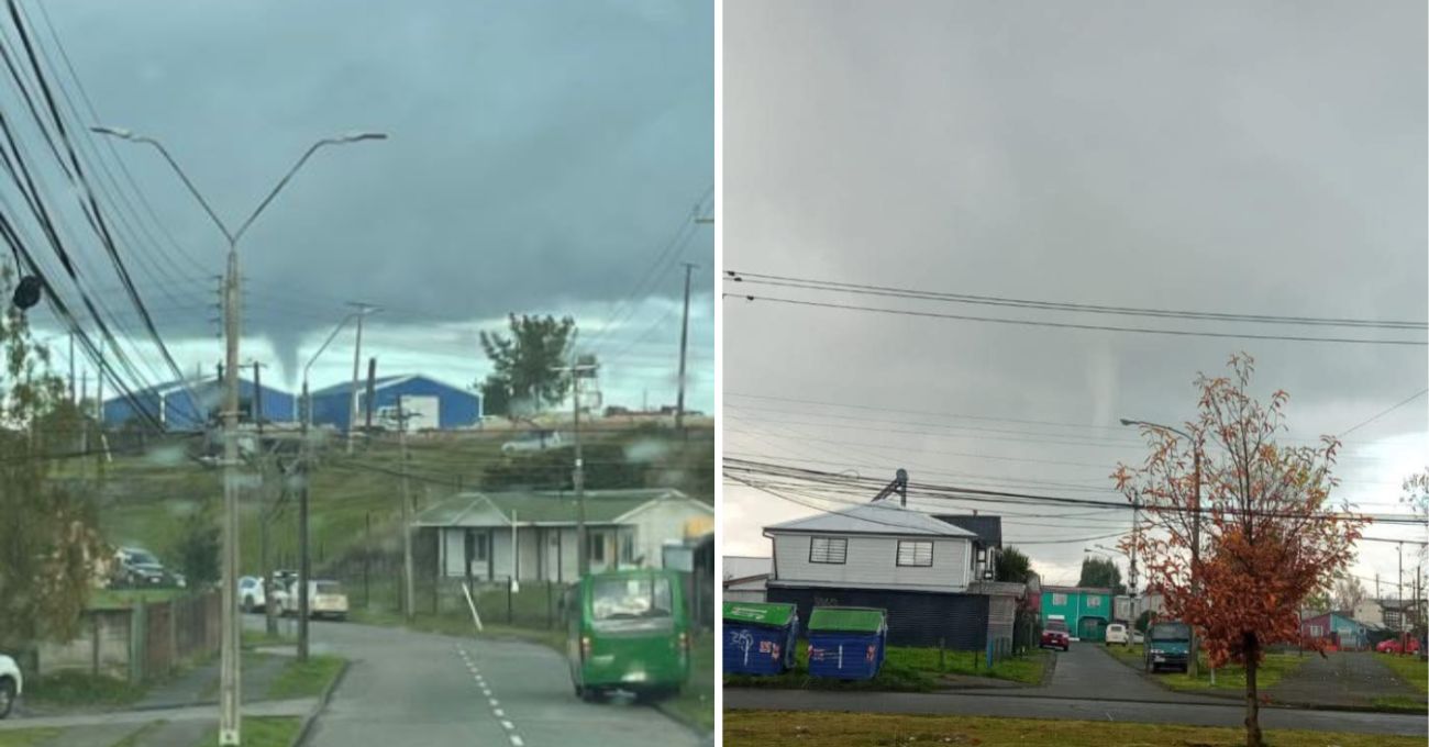 Fenómeno climático en Puerto Montt y Puerto Varas: nube embudo genera debate