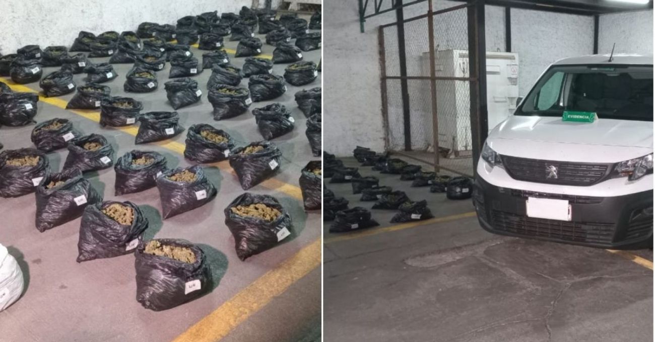 Más de $817 millones en droga: Detienen a dos hombres en Santiago Centro tras denuncia vecinal