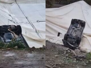 Auto cae sobre domo de la Universidad de Los Andes sin heridos