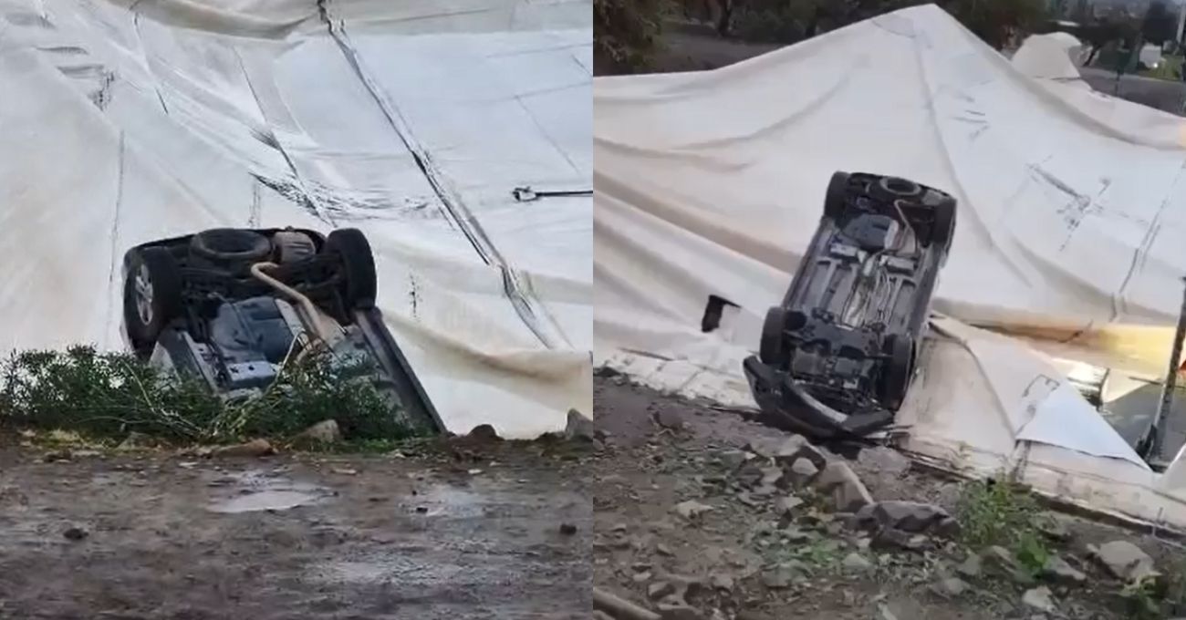 Auto cae sobre domo de la Universidad de Los Andes sin heridos