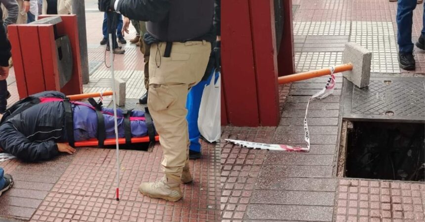Mujer con discapacidad visual cayó por tapa en mal estado en La Serena: Municipio acusa abandono de empresa