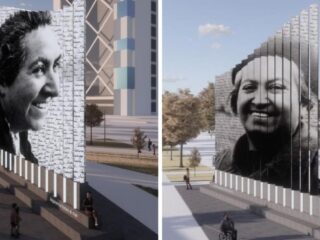 Ganadoras del concurso para el monumento a Gabriela Mistral en Plaza Italia