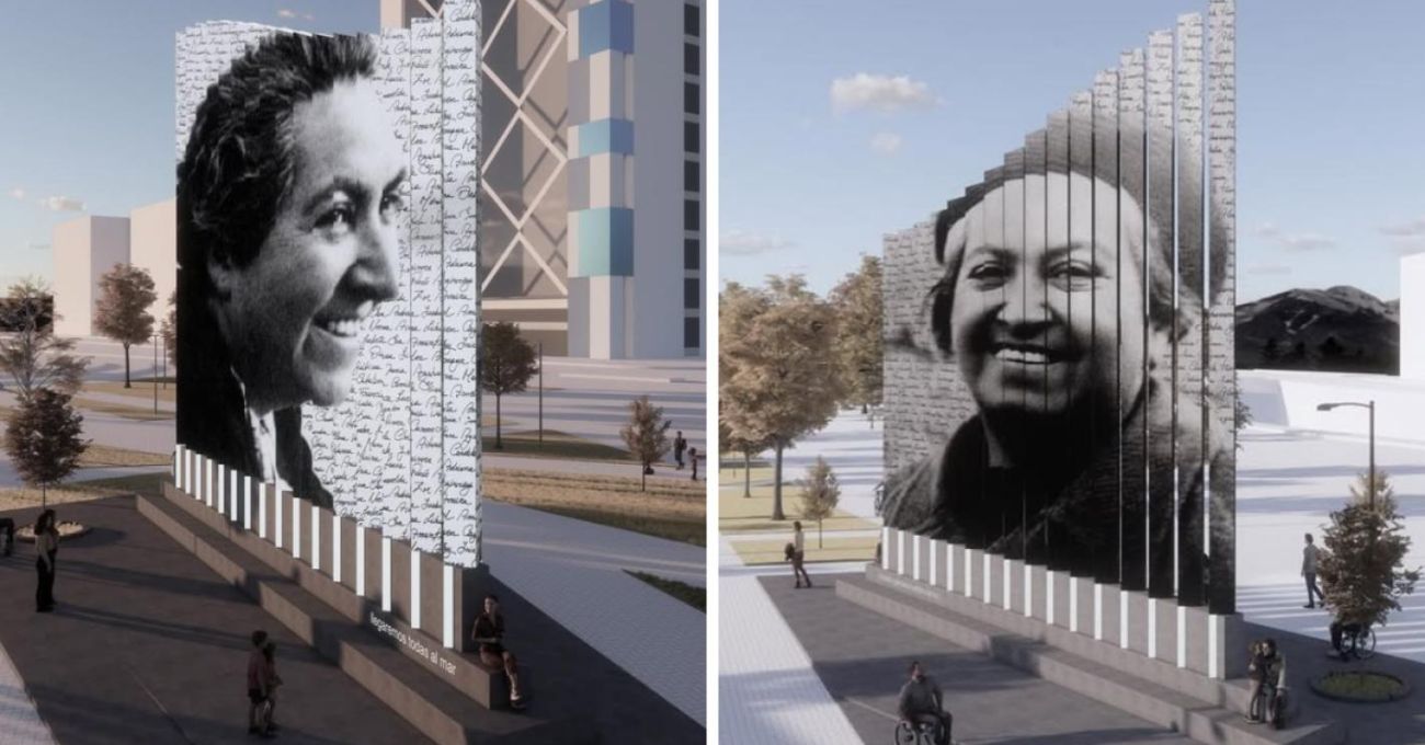 Ganadoras del concurso para el monumento a Gabriela Mistral en Plaza Italia