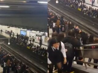 Protestas escolares causan retrasos en Línea 5 del Metro de Santiago