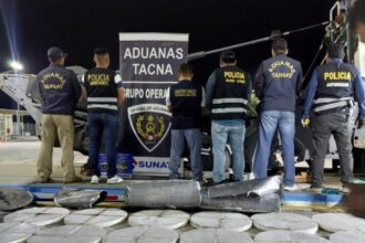 Perú incauta más de 168 kilos de cocaína ocultos en maquinaria con destino a Chile